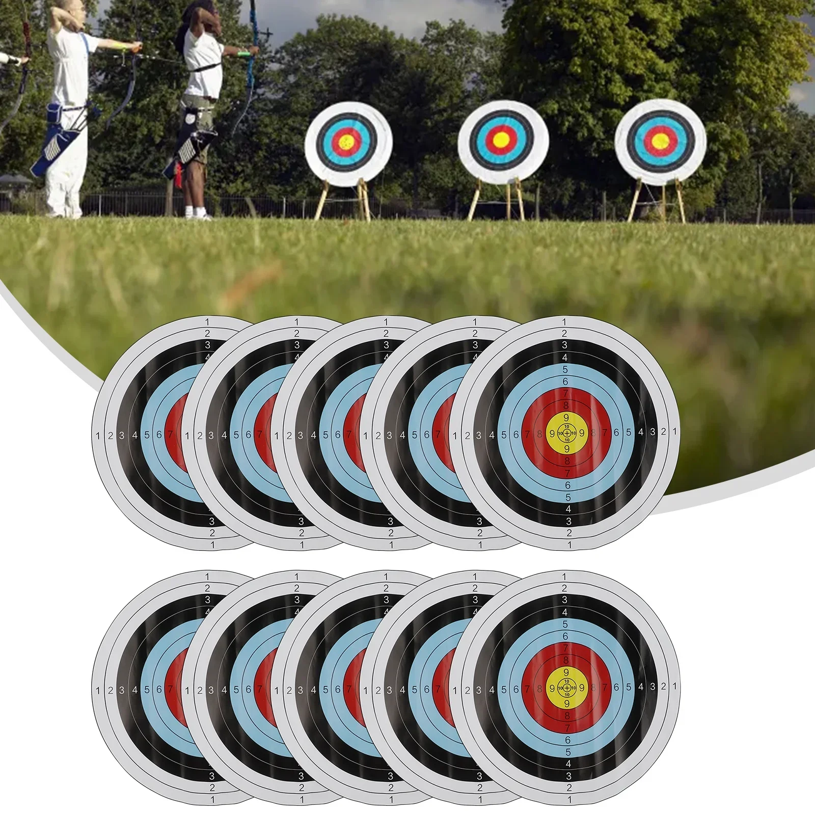 Archery Target Face - 10 szt. 40x40cm cele łucznicze papierowa